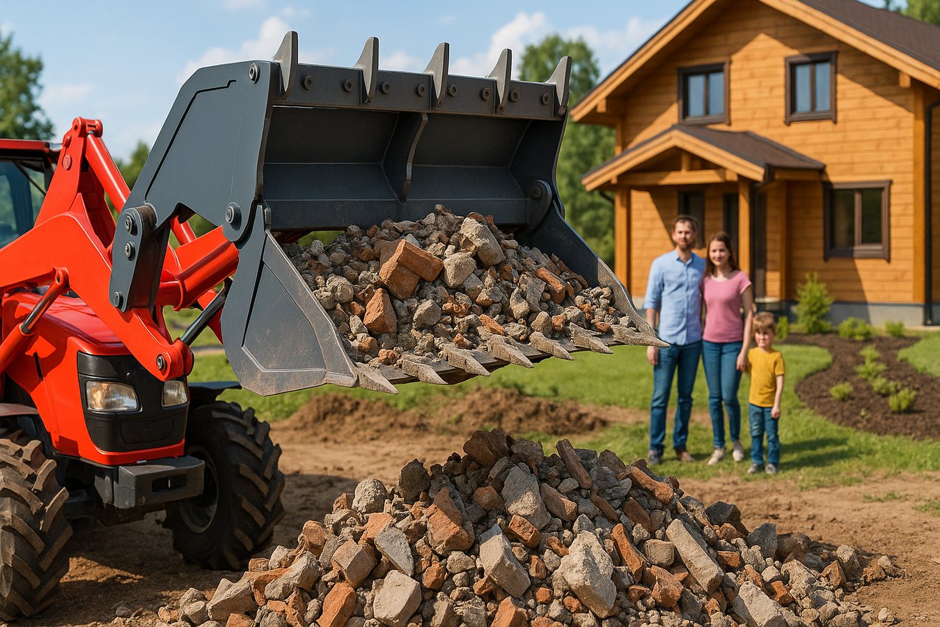 Инструкция по выбору навесного оборудования для фронтальных погрузчиков при строительстве загородного дома