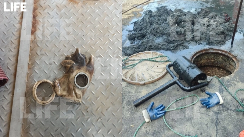 «Росводоканал»: Россияне смывают в канализацию арбузы, шприцы, шпалы и даже самовары