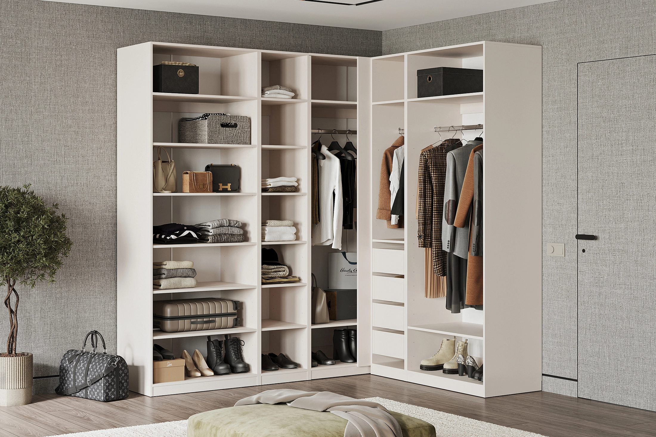Гардеробные системы: как организовать пространство с комфортом и стилем
